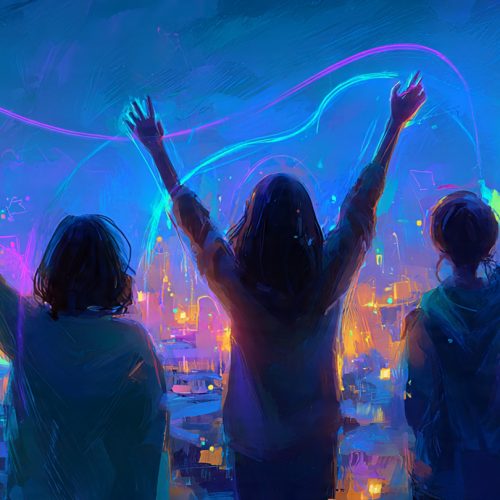 a_digital_painting_of_young_egyptians_drawing حين يصبح الإنسان غاية الاقتصاد