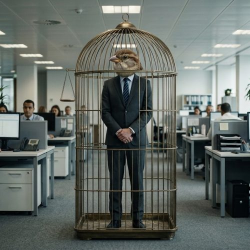 Man_with_bird_head_standing_202608281446 الواشي.. سيكودينامية العصفورة